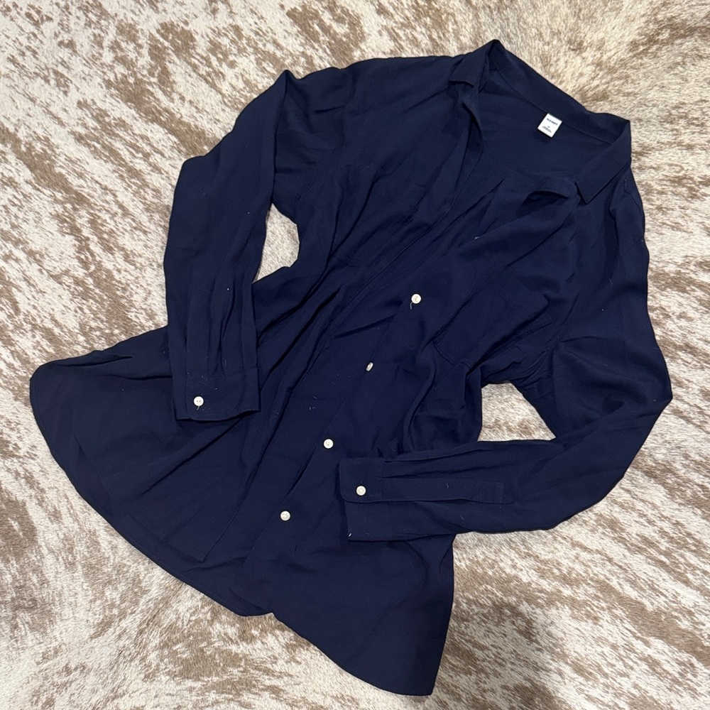 Old Navy Blue Women's Dress Shirt